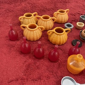 Playmobil Barrels & Buckets Watering Can Basket Lot Used Lot Of 30 Pcs