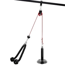 LAT and Lift Pulley System, Weight Cable Machine for Power Cage & Squat Rack,...