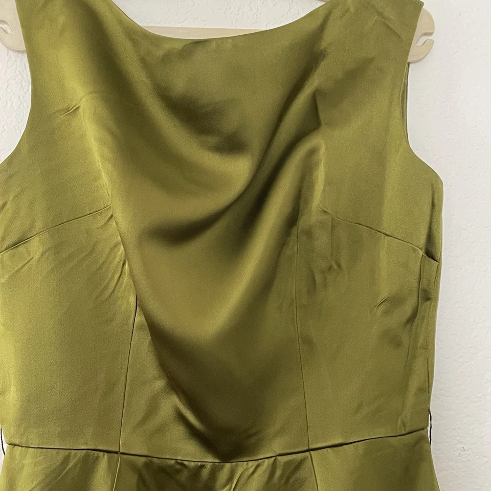 Vestido de noche de satén verde de colección años 60 guantes de terciopelo Jean Allen London vestido movible Foto 4 de 4