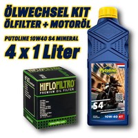 ÖLfilter MotoröL Kit 4L 10W40 S4 (FüR: Suzuki VS 600 Intruder VN51B 95-97 )