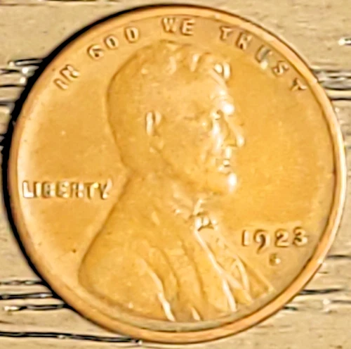 1923-S LINCOLN WHEAT CENT IN VERY-GOOD CONDITION
