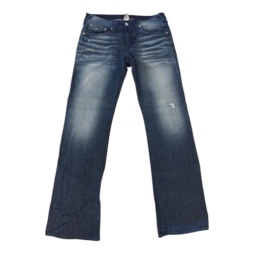 True Religion USA Bootcut Jeans 32x34 Distressed Flare Y2K Vintage Denim Mens