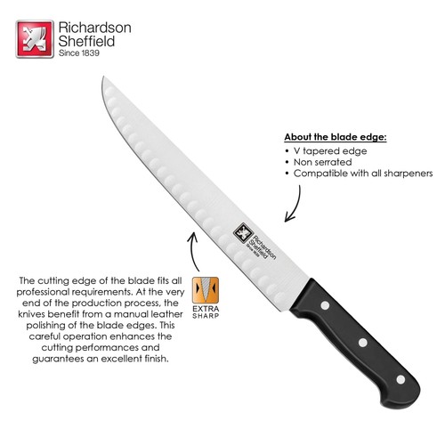 Richardson Sheffield Universal 10-Inch Butcher Knife with Notches - Picture 5 of 6