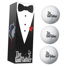 Balls - The Golf Father Edition - Funny Joke Gift for Dad Golfers - Sleeve of