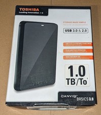 Toshiba Canvio Basics 3.0 1 TB Portable External HDD USB 3.0 2.0 New Unused