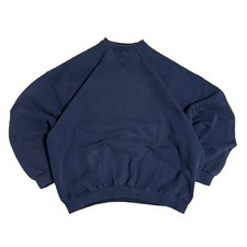 VTG 90s TULTEX Dark Blue Blank Athletic Weight SWEATSHIRT XL Made In USA Y2K