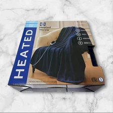 SEALY Heated Electric Throw Blanket 50x60 SILKY FLANNEL BRAND NEW SHIPPING