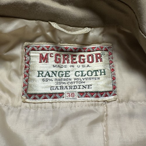 Vtg McGregor Gabardine Range Cloth Jacket 38 Hooded Trench Coat USA 60s - Picture 5 of 24