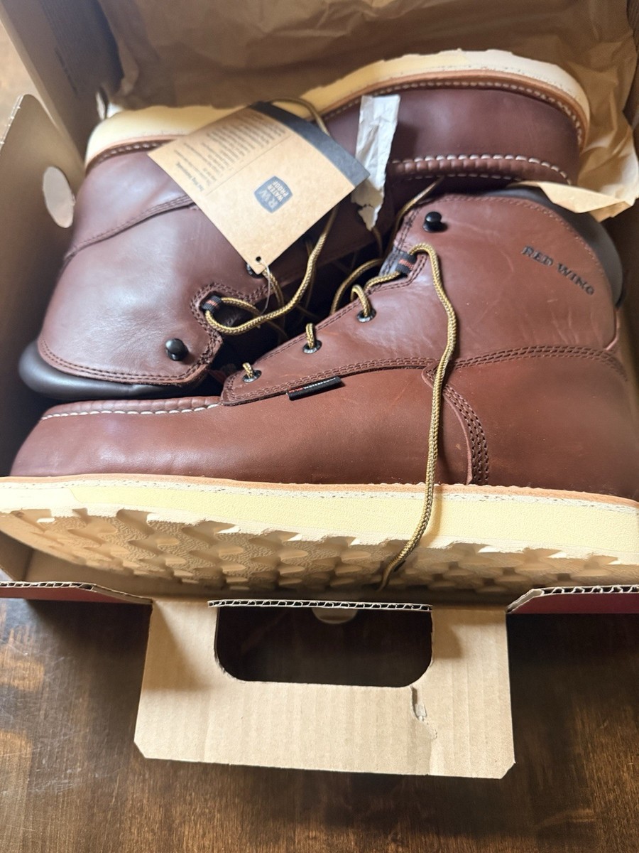 Red Wing Shoes Brown Leather Lace-Up Work Boot Red Wing Shoes Iron Ranger Brown Leather Lace-Up Work Boots  main image 3