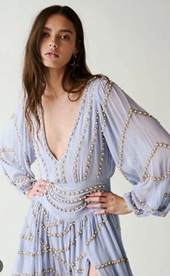 jen's pirate booty odyssey mini dress Free People Jen's Pirate Booty Odyssey Pearl Studded Embellished Mini Dress L