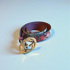 Gucci GG Floral Canvas Belt
