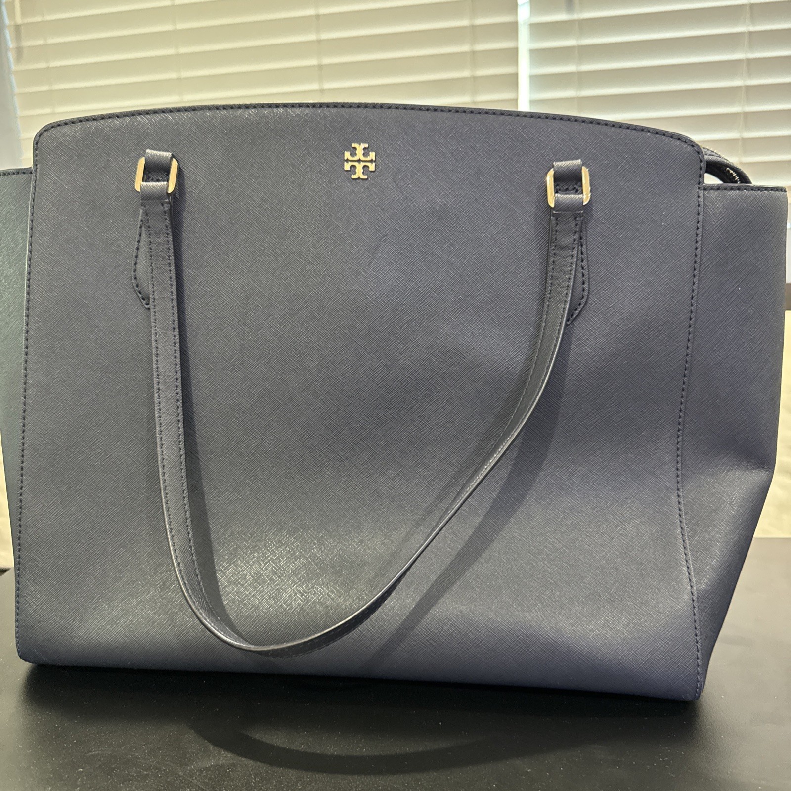 Tory Burch Tote Navy Blue Bag