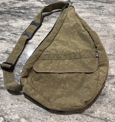 AmeriBag Healthy Sling Bag Adjustable Washed Canvas School 13x19 Green