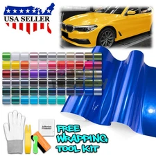 Premium Super Gloss Metallic Vinyl Car Wrap Sticker Decal Bubble Free Sheet Film