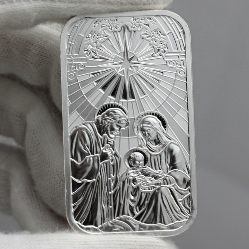 SilverTowne Buntglas Krippe 1oz .999 Silberbarren & Silberadler Stempelglanz Geschenk Se - Bild 6 von 10