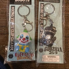 Handmade by Robots - Killer Klowns  And Godzilla Keychains