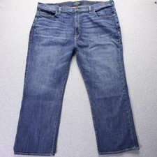 Lucky Brand Jeans Mens 44x30 Blue 181 Relaxed Straight Denim Stretch Medium Wash