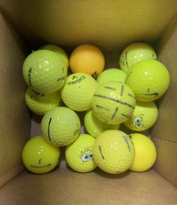 1 Dozen assorted yellow Golf Balls AAAA Near Mint Condition  FREE SHIP     