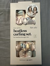 Kitsch the Satin Heatless Hair Curling Set Pastel Pretty Nwt Nib