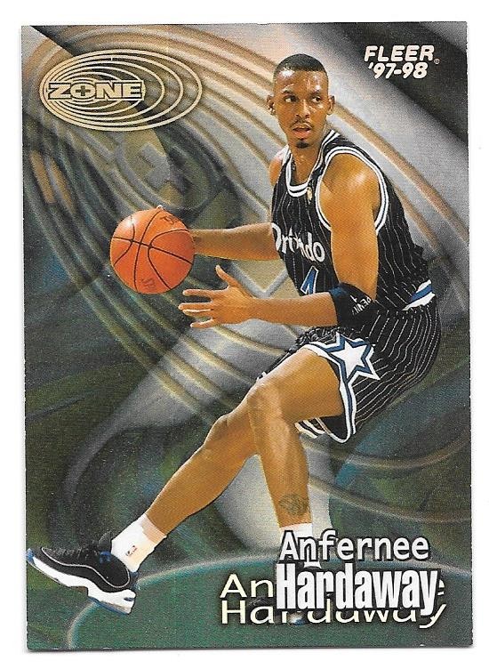 ANFERNEE HARDAWAY 1997-98 FLEER ZONE 6 ORLANDO MAGIC HOF SP