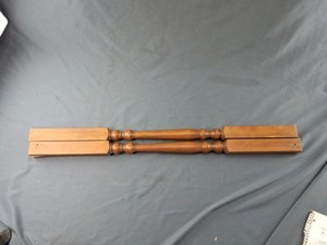 Vtg. Set of 2 Wooden Spindles Stair Balusters Posts Banister Rails ~ 33" Long