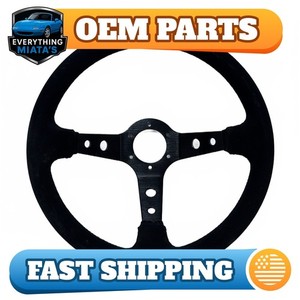OEM 350mm Black Leather Wheel Fit ST-006GM-Y fits VW Golf 2005-2012