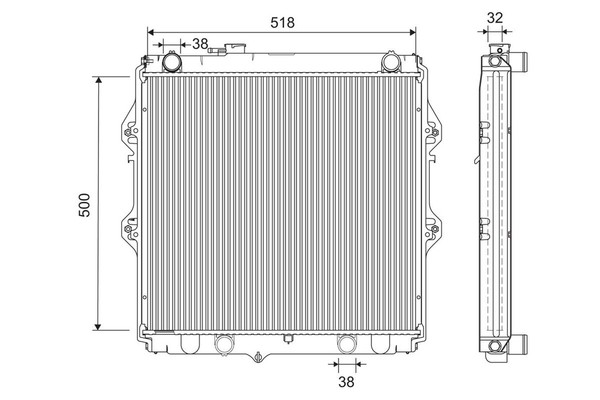 Valeo MotorküHler WasserküHler 701265 Aluminium MetallgehäUse FüR Nissan Juke-image
