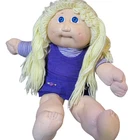 VTG 1984 Cabbage Patch Kids Girl Doll Lemon Blonde Blue Eyes Dimples Green Sig