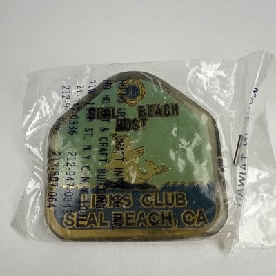 Lions Club Seal Beach Host Seal Beach, CA button Pin Lapel 2 