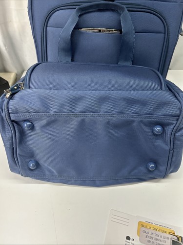 Delsey Helium Superlite Pilot Trolley And Carry On Bag Blue Canvas - Picture 11 of 24