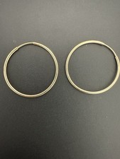Vintage 14K yellow gold 1 continuous hoop tubular earrings, 1mm, .8g