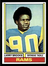 1974 Topps Larry Brooks #493 - Los Angeles Rams
