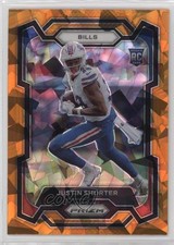 2023 Panini Prizm Rookies Orange Ice Prizm Justin Shorter #310 2t9