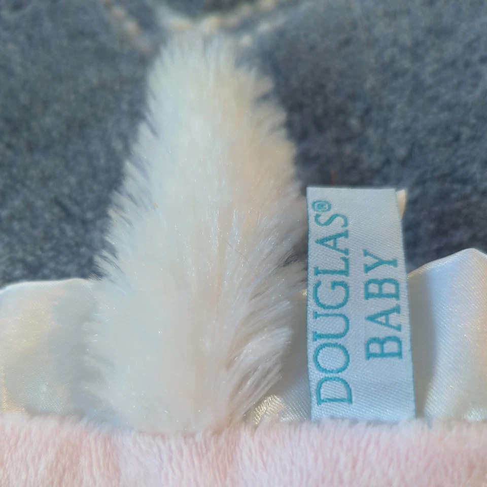 Rare Douglas Baby Pony Horse Pink White Satin Trim Security Blanket Lovey 14" - Image 3 of 4