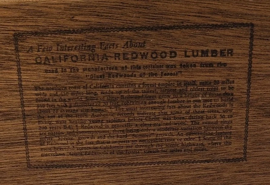Bandeja de secuoyas de California vintage con escena de pirografía 10" x 5,75"  Foto 4 de 4