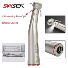 Electric Fiber Optic LED Handpiece 1:5 Contra Angle External Water Spray Dental