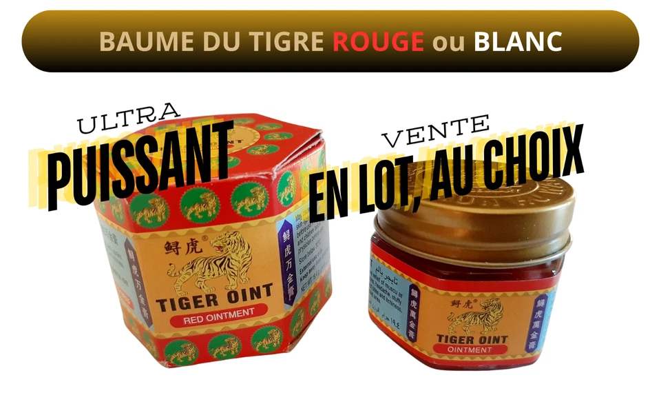 🔥 Baume du Tigre - Lot de 12 - “Tiger Oint” – Rouge et/ou Blanc – 19,4 g 🔥 - Photo 3/4