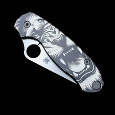 Spyderco Para 3 C223GP Gunmetal Gray Titanium Scales and Clip/Plug - Lionface