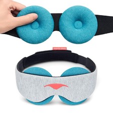 Manta Cool Sleep Mask Blackout Eye Mask with Reusable Cooling Pads, Zero Ey...