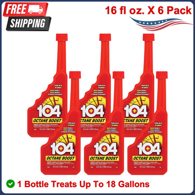 104+ 10406-6PK Octane Boost - Boosts Octane And Cleans injectors - 16 fl oz.