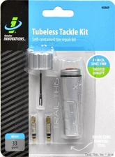 Genuine Innovations Tubeless Tackle Kit Bicycle Tire MTB Repair 2 Cores & Bacon