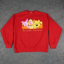 Vintage Disney Winnie the Pooh Sweatshirt Mens Large Sweater Piglet Tigger 90s