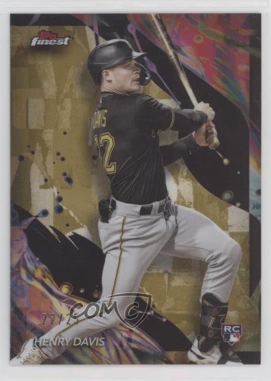 2024 Topps Finest Uncommon Gold Refractor 22/25 Henry Davis #163 Rookie RC