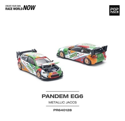 Pop Race Honda Pandem Civic EG6 JACCS 1/64 #128 | eBay