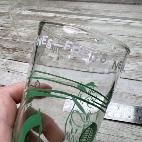 Lot 2 Vintage Flintstone Cartoon Jelly Glasses Blue/Green 1962/63 Pebbles Wilma - Picture 4 of 18