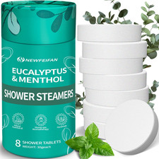 Eucalyptus Menthol Shower Steamers Aromatherapy, 8 Pcs Gift Set Shower Bombs