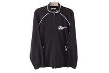Vintage REEBOK Track Jacket Full Zip Size L black 90s big logo windbreaker