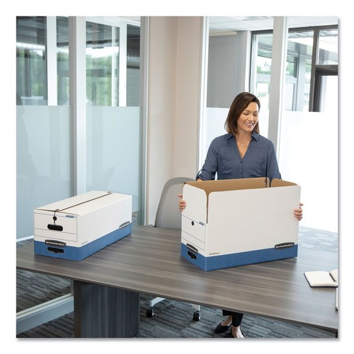Bankers Box 0070403 STOR/FILE Storage Boxes for Letter Files - WT/BL (4/CT) New - Picture 4 of 7
