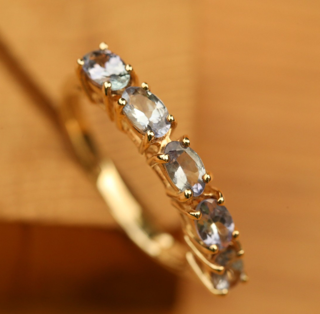 Five-Stone Ring with Tanzanites