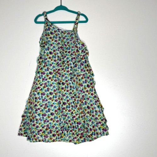 Zara Floral Ruffle Tank Dress Kids Children's Girls Size 7 - Picture 2 of 10